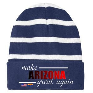 Make Arizona Great Again Striped Beanie with Solid Band