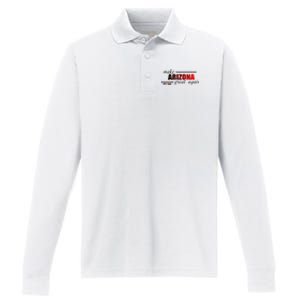 Make Arizona Great Again Performance Long Sleeve Polo