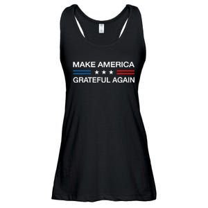 Make America Grateful Again Funny Patriotic Thanksgiving Usa Ladies Essential Flowy Tank