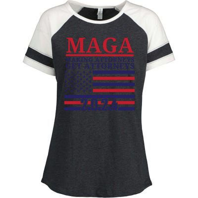 Making Attorneys Get Attorneys Maga Enza Ladies Jersey Colorblock Tee