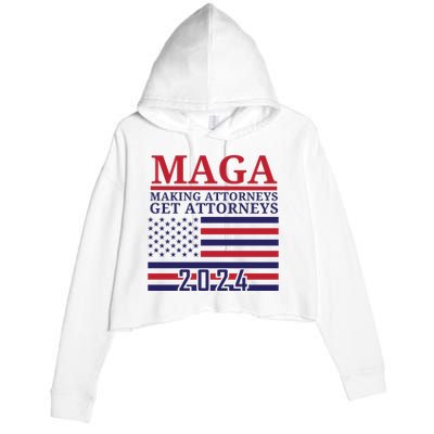 Making Attorneys Get Attorneys Maga Crop Fleece Hoodie