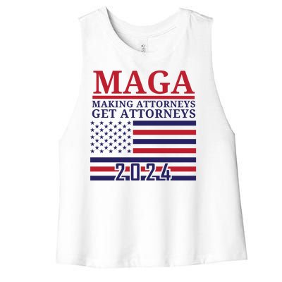 Making Attorneys Get Attorneys Maga Women's Racerback Cropped Tank