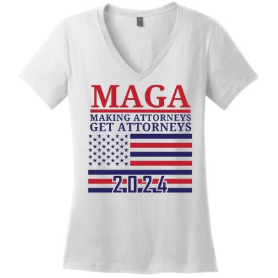 Making Attorneys Get Attorneys Maga Women's V-Neck T-Shirt