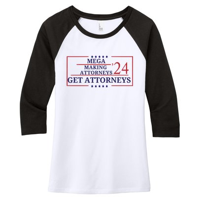 Making Attorneys Get Attorneys Maga Women's Tri-Blend 3/4-Sleeve Raglan Shirt