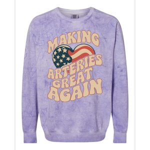 Making Arteries Great Again Cute Gift Colorblast Crewneck Sweatshirt