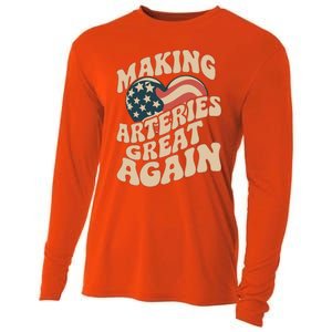 Making Arteries Great Again Cute Gift Cooling Performance Long Sleeve Crew