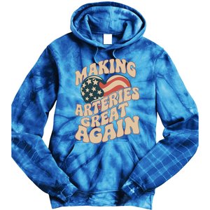 Making Arteries Great Again Cute Gift Tie Dye Hoodie