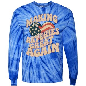 Making Arteries Great Again Cute Gift Tie-Dye Long Sleeve Shirt