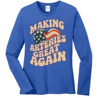 Making Arteries Great Again Cute Gift Ladies Long Sleeve Shirt