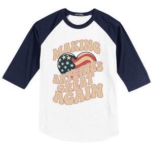 Making Arteries Great Again Cute Gift Baseball Sleeve Shirt