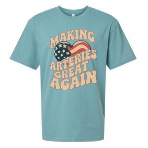 Making Arteries Great Again Cute Gift Sueded Cloud Jersey T-Shirt