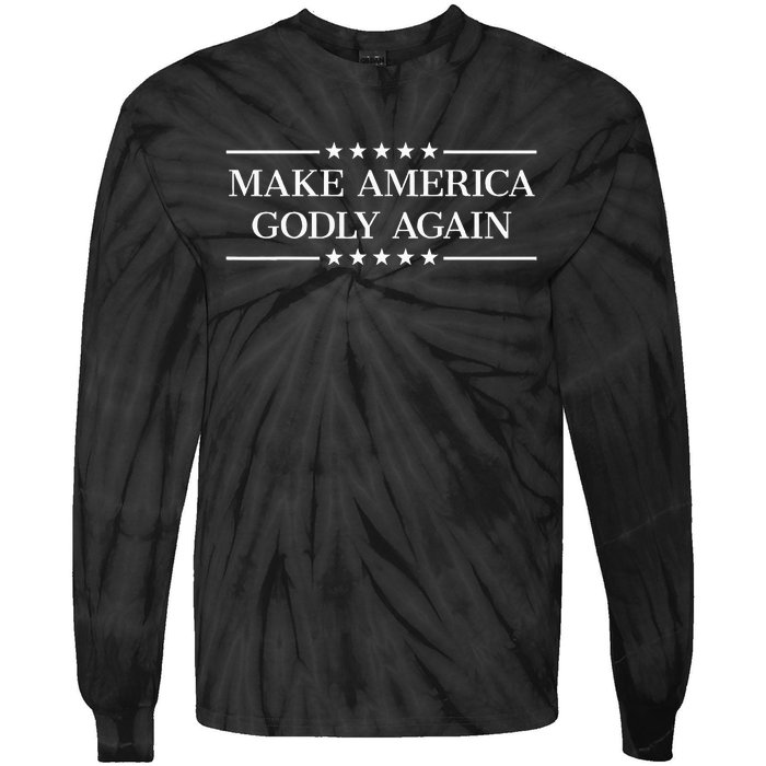 Make America Godly Again Tie-Dye Long Sleeve Shirt