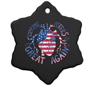 Making Arteries Great Again Gift Ceramic Star Ornament