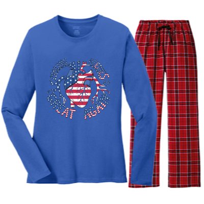 Making Arteries Great Again Gift Women's Long Sleeve Flannel Pajama Set 