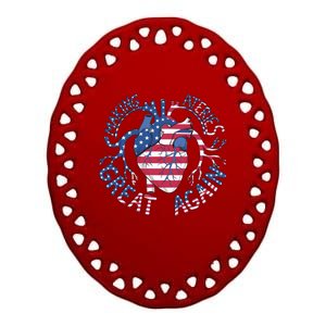 Making Arteries Great Again Gift Ceramic Oval Ornament