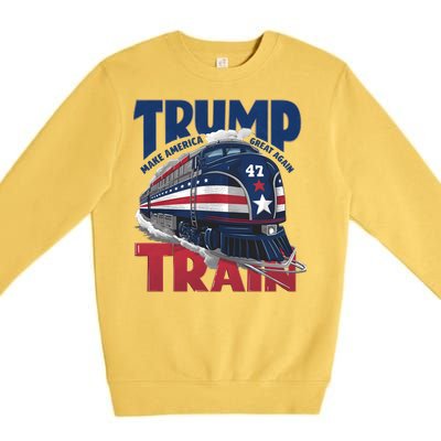 Make America Great Again Trump Train Premium Crewneck Sweatshirt