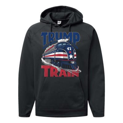 Make America Great Again Trump Train Performance Fleece Hoodie