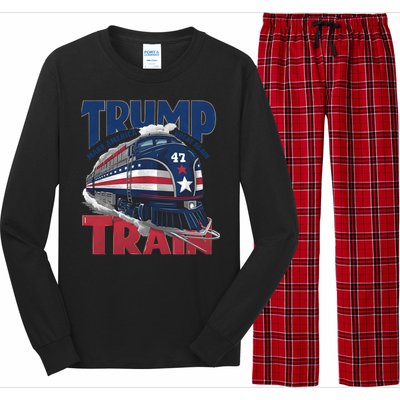 Make America Great Again Trump Train Long Sleeve Pajama Set