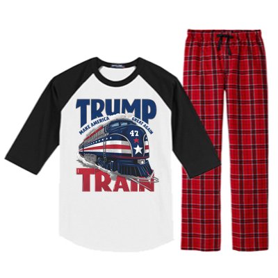 Make America Great Again Trump Train Raglan Sleeve Pajama Set