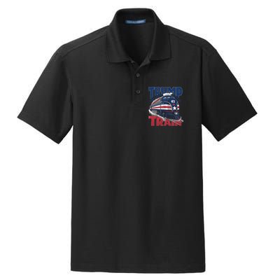 Make America Great Again Trump Train Dry Zone Grid Polo