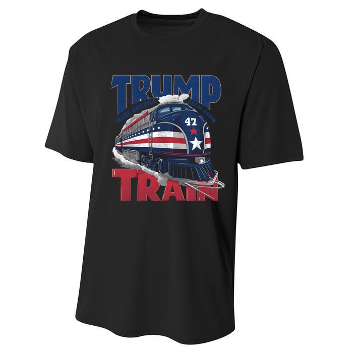 Make America Great Again Trump Train Performance Sprint T-Shirt