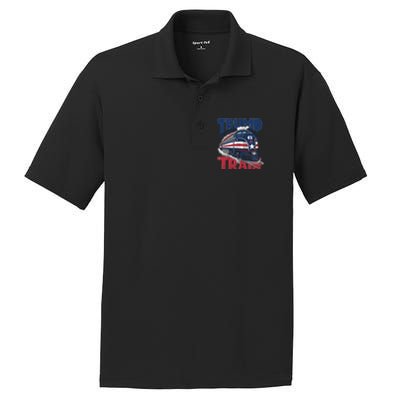 Make America Great Again Trump Train PosiCharge RacerMesh Polo