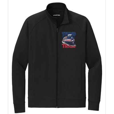 Make America Great Again Trump Train Stretch Full-Zip Cadet Jacket