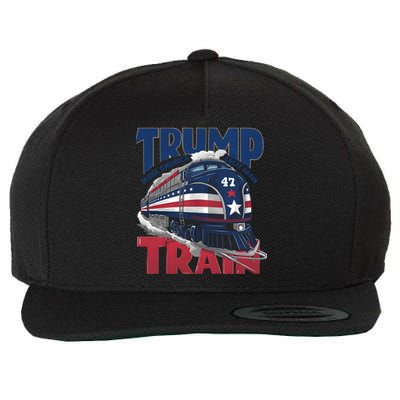 Make America Great Again Trump Train Wool Snapback Cap