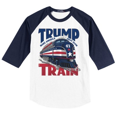 Make America Great Again Trump Train Baseball Sleeve Shirt