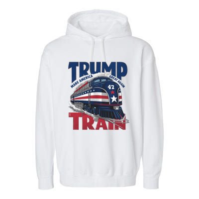 Make America Great Again Trump Train Garment-Dyed Fleece Hoodie