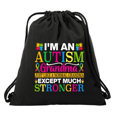Motivational Autism Grandma Autism Awareness Slogan Autism Advocacy Drawstring Bag