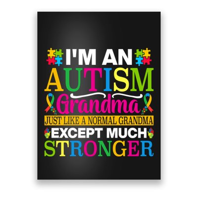 Motivational Autism Grandma Autism Awareness Slogan Autism Advocacy Poster