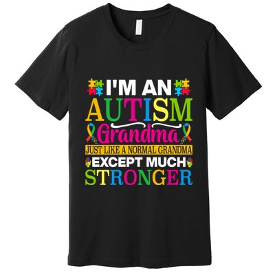 Motivational Autism Grandma Autism Awareness Slogan Autism Advocacy Premium T-Shirt