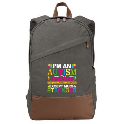Motivational Autism Grandma Autism Awareness Slogan Autism Advocacy Cotton Canvas Backpack