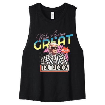 Make America Great Trump 2024 Again DaddyS Home Trump Women's Racerback Cropped Tank