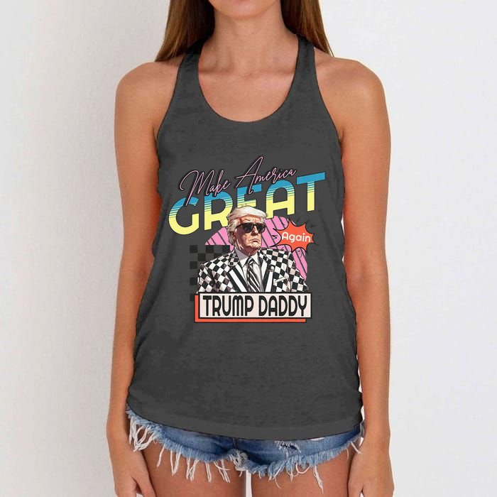 Make America Great Trump 2024 Again DaddyS Home Trump Women's Knotted Racerback Tank