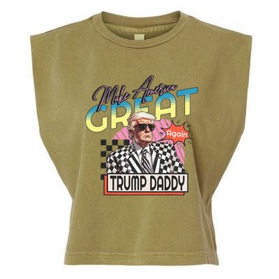 Make America Great Trump 2024 Again DaddyS Home Trump Garment-Dyed Women's Muscle Tee