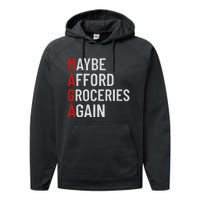 Maybe Afford Groceries Again Performance Fleece Hoodie