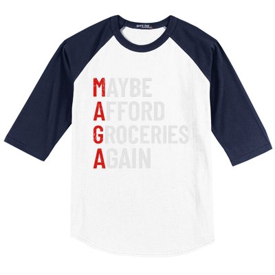 Maybe Afford Groceries Again Baseball Sleeve Shirt