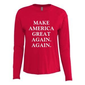 Make America Great Again Again Pro America Trump 2024 Election Womens Cotton Relaxed Long Sleeve T-Shirt