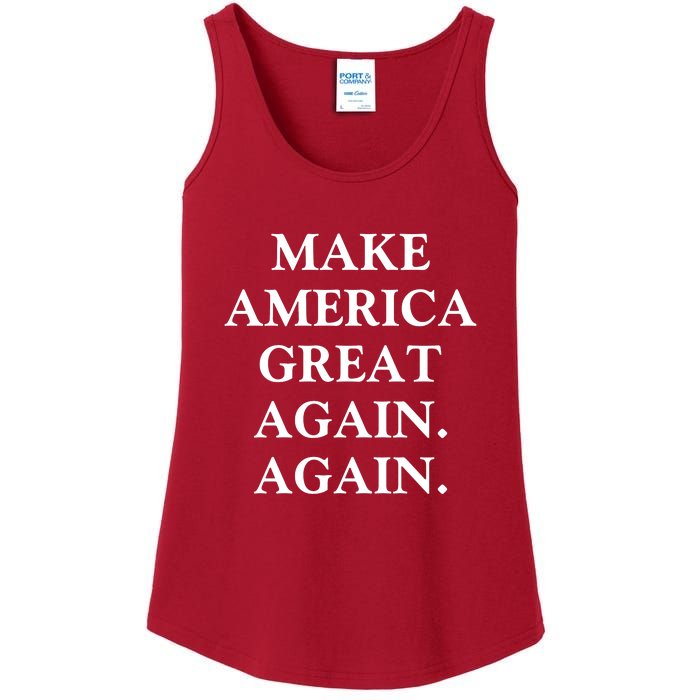 Make America Great Again Again Pro America Trump 2024 Election Ladies Essential Tank