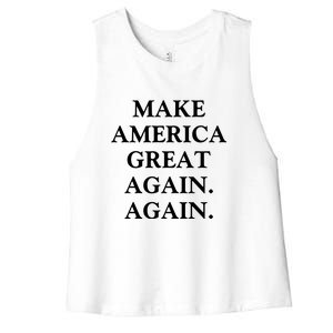 Make America Great Again Again Pro America Trump 2024 Election Women's Racerback Cropped Tank