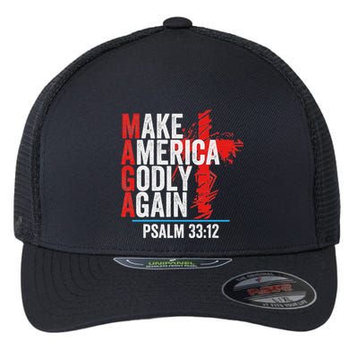 Make America Godly Again Psalm 33 12 Flexfit Unipanel Trucker Cap