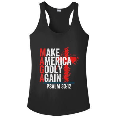 Make America Godly Again Psalm 33 12 Ladies PosiCharge Competitor Racerback Tank