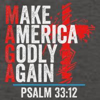 Make America Godly Again Psalm 33 12 Vector Backpack