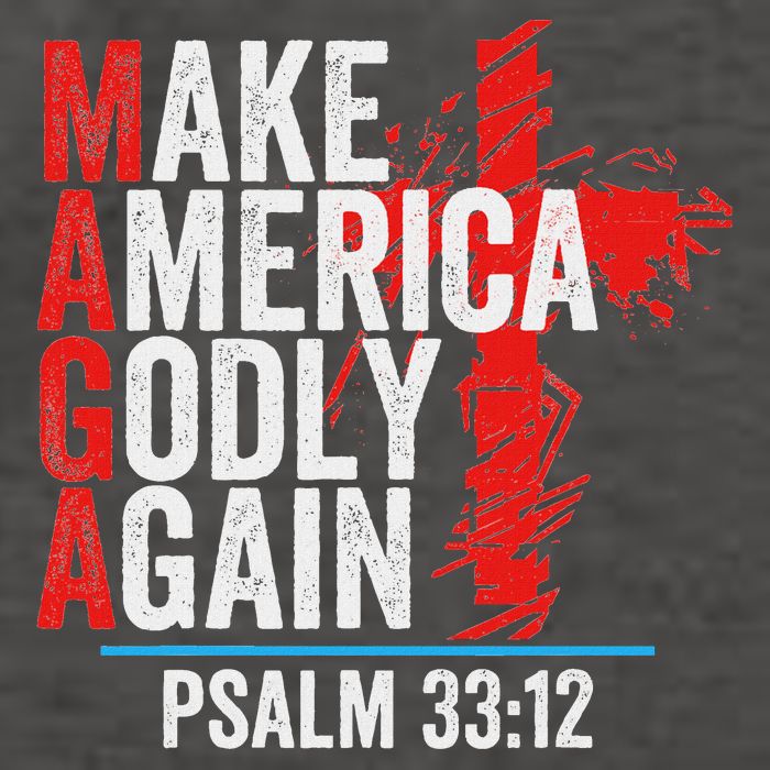 Make America Godly Again Psalm 33 12 Vector Backpack