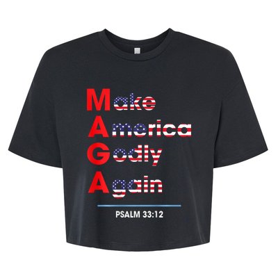 Make America Godly Again (On Back) Bella+Canvas Jersey Crop Tee