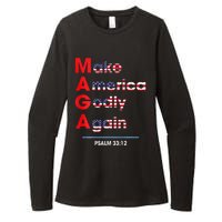 Make America Godly Again (On Back) Womens CVC Long Sleeve Shirt