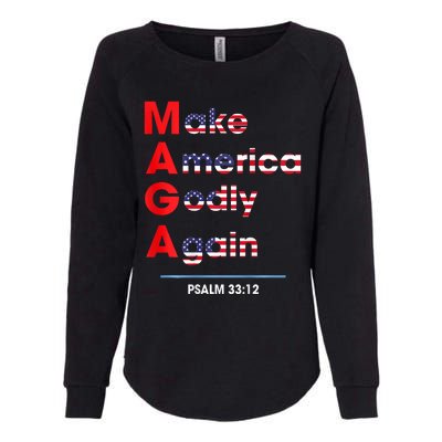 Make America Godly Again (On Back) Womens California Wash Sweatshirt