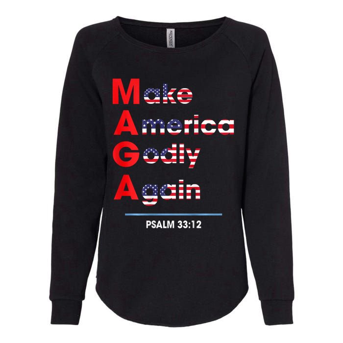 Make America Godly Again (On Back) Womens California Wash Sweatshirt